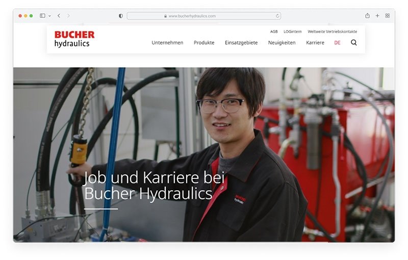 Logo: Bucher Hydraulics Screen 3